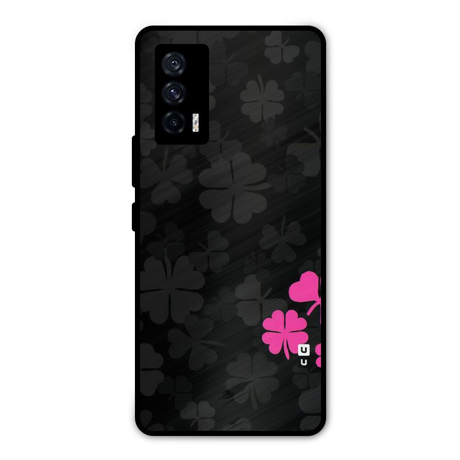Little Pink Flower Metal Back Case for iQOO 7 5G