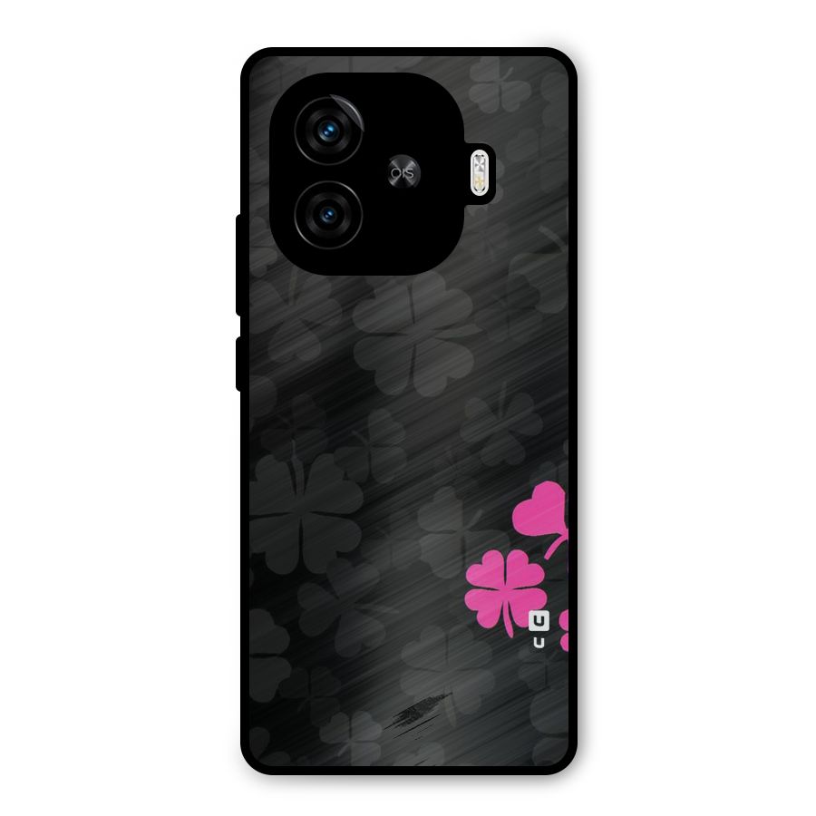Little Pink Flower Metal Back Case for iQOO Z9 Turbo