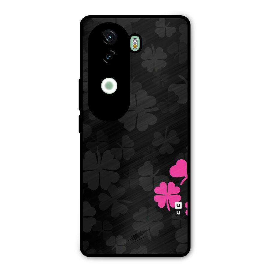 Little Pink Flower Metal Back Case for iQOO Z9s