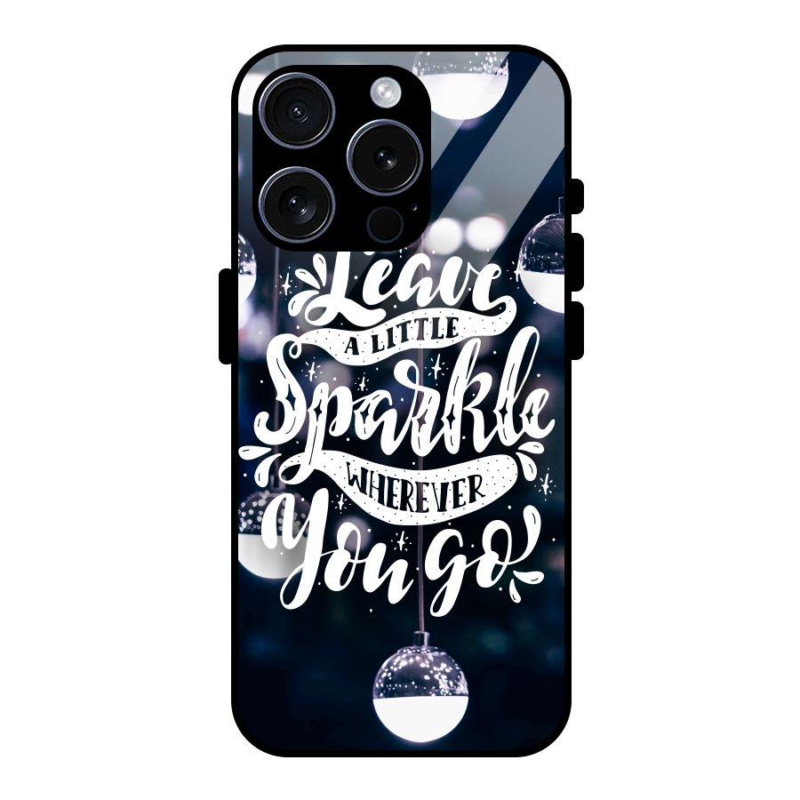 Little Spark Glass Back Case for iPhone 15 Pro