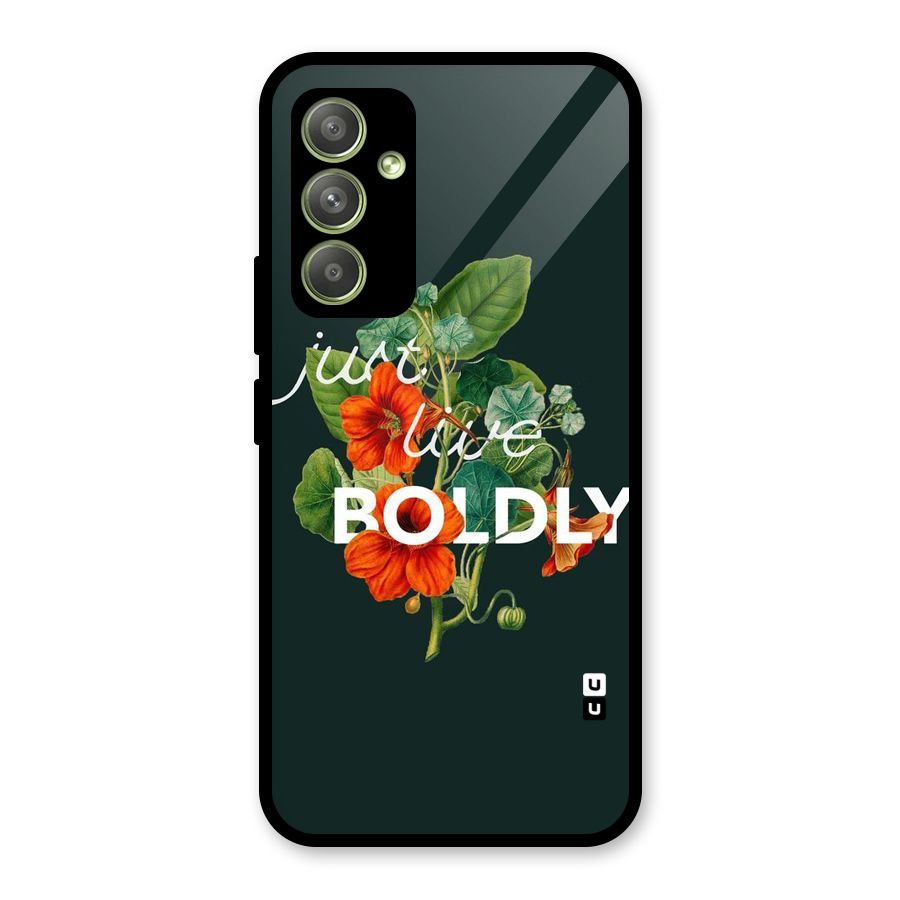 Live Boldly Glass Back Case for Galaxy A54