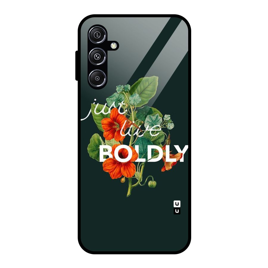 Live Boldly Glass Back Case for Galaxy M34 5G