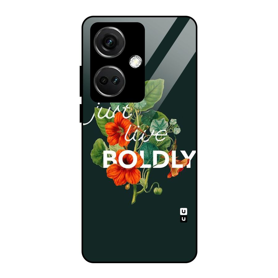 Live Boldly Glass Back Case for OnePlus Nord CE 3 5G