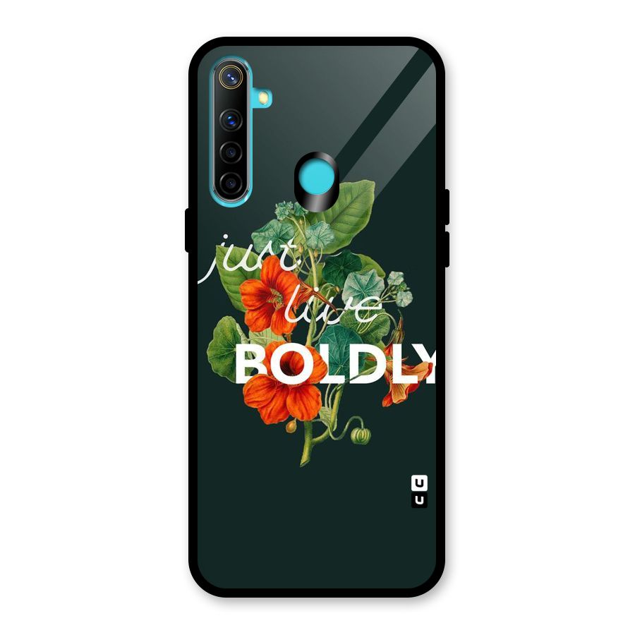 Live Boldly Glass Back Case for Realme Narzo 10
