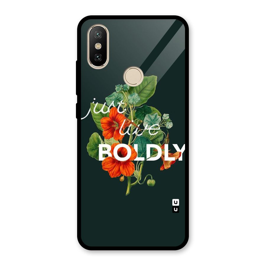 Live Boldly Glass Back Case for Redmi A2