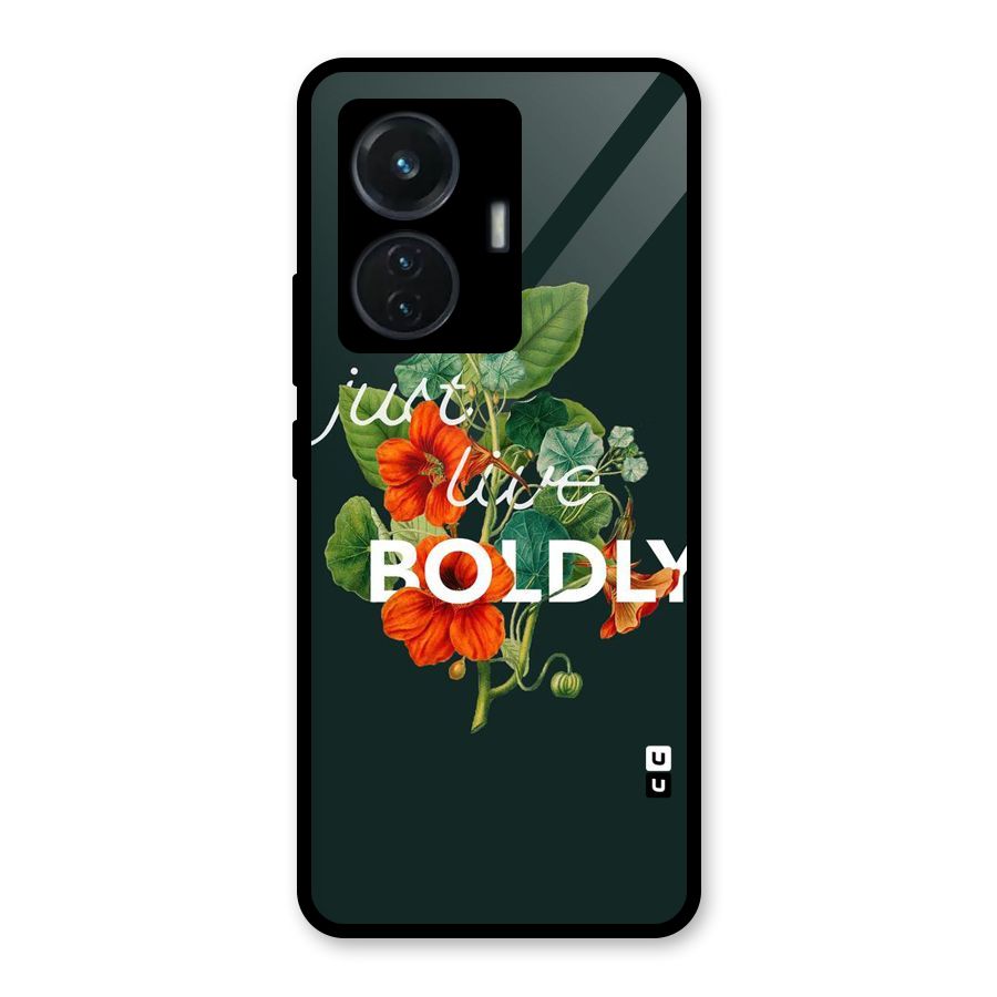 Live Boldly Glass Back Case for Vivo T1 44W