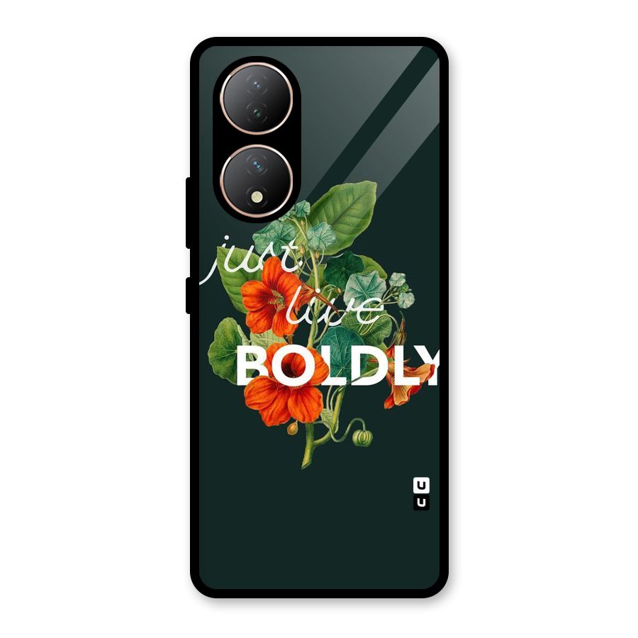 Live Boldly Glass Back Case for Vivo Y100A