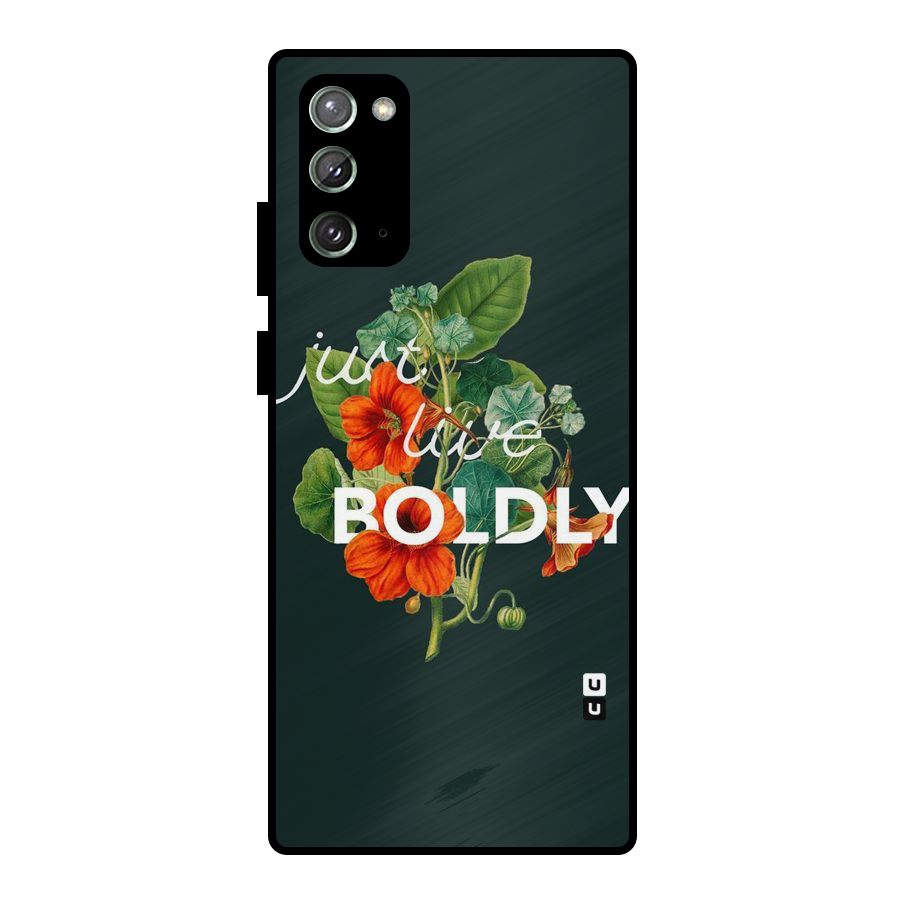 Live Boldly Metal Back Case for Galaxy Note 20