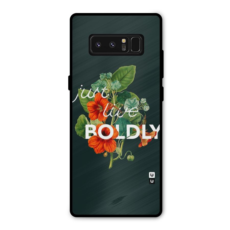 Live Boldly Metal Back Case for Galaxy Note 8