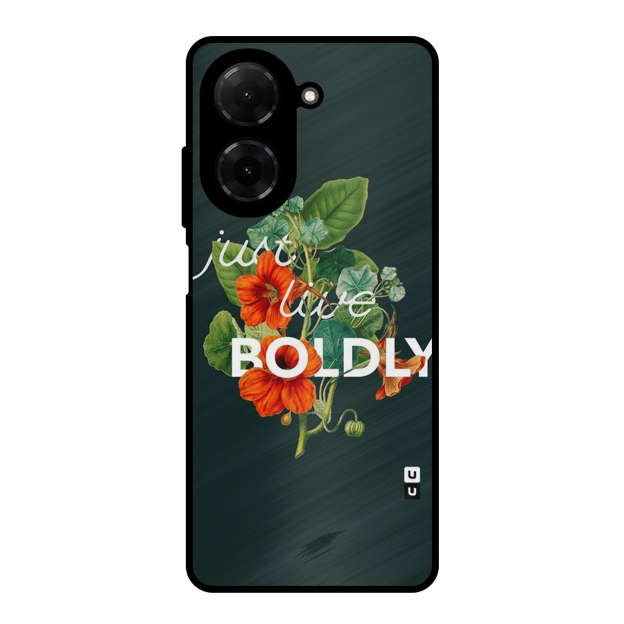 Live Boldly Metal Back Case for Redmi A5 4G
