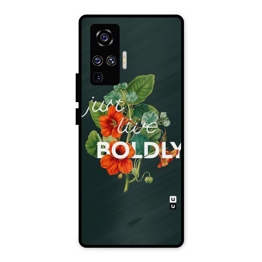 Live Boldly Metal Back Case for Vivo X50 Pro