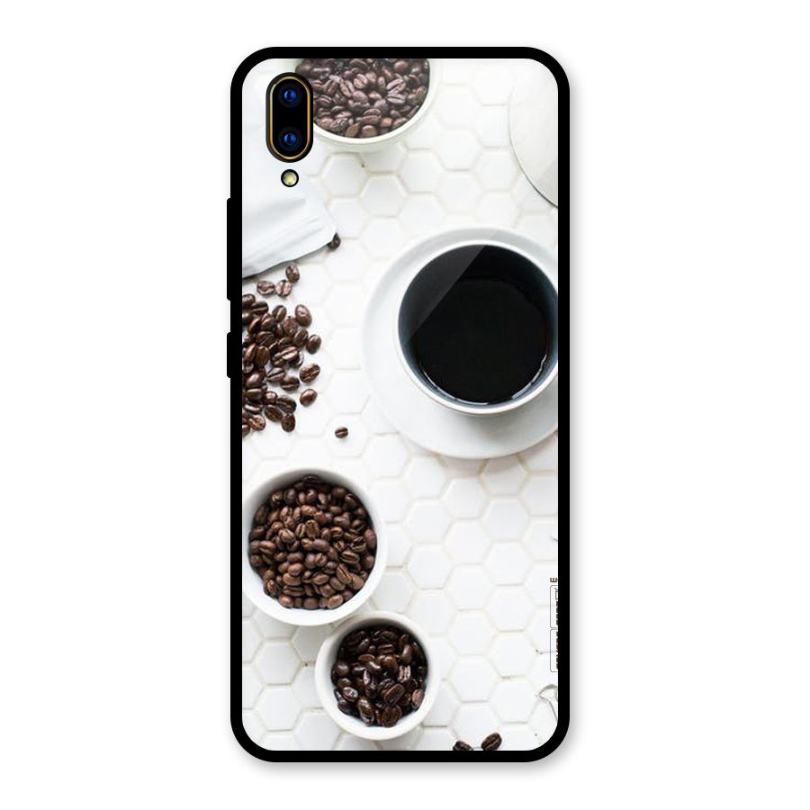 Live Coffee Glass Back Case for Vivo V11 Pro