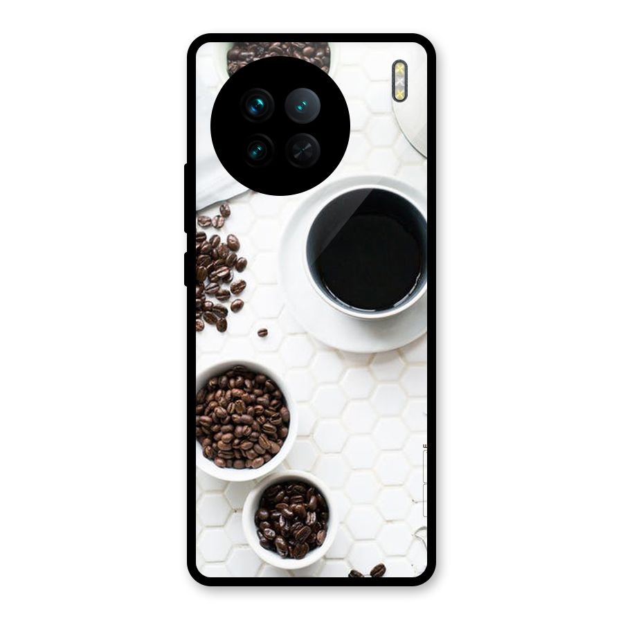 Live Coffee Glass Back Case for Vivo X90