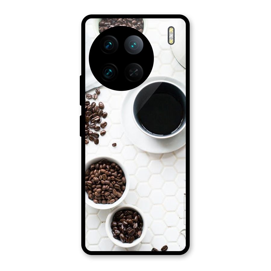 Live Coffee Glass Back Case for Vivo X90 Pro