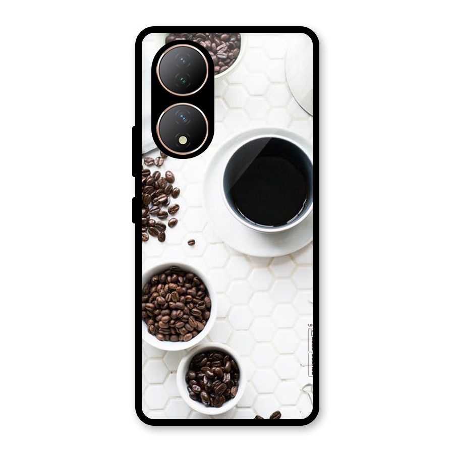 Live Coffee Glass Back Case for Vivo Y100A