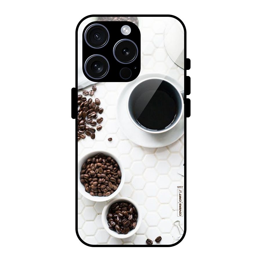 Live Coffee Glass Back Case for iPhone 15 Pro