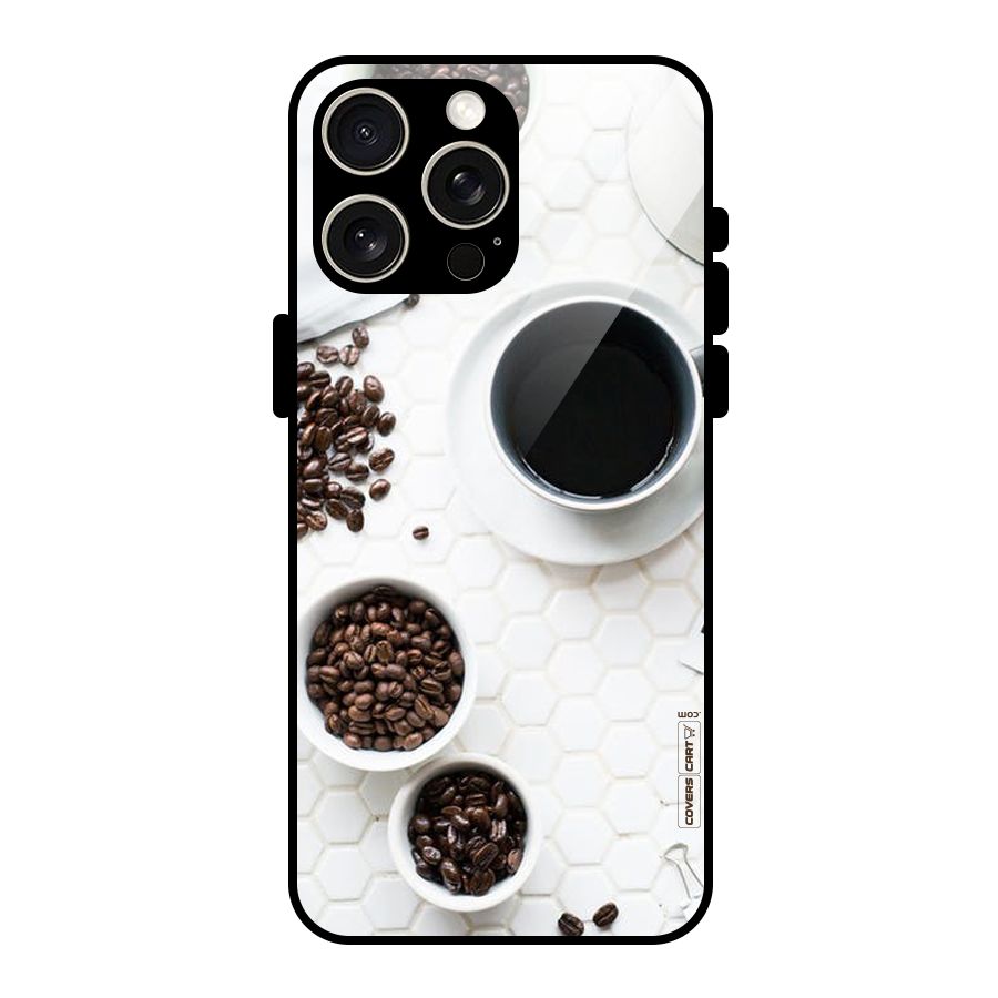 Live Coffee Glass Back Case for iPhone 15 Pro Max