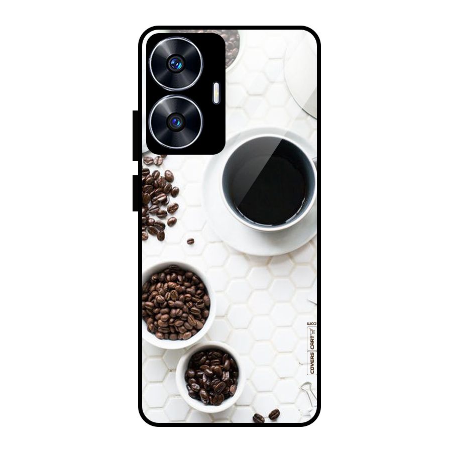 Live Coffee Glass Back Case for realme C55