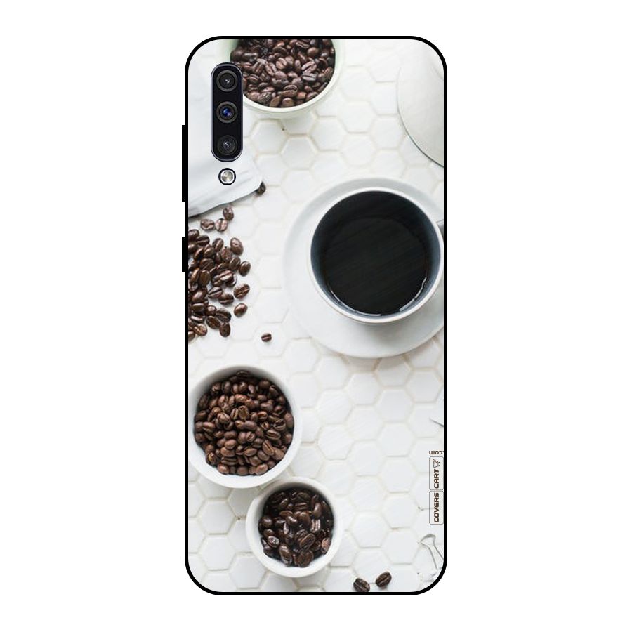 Live Coffee Metal Back Case for Galaxy A50s