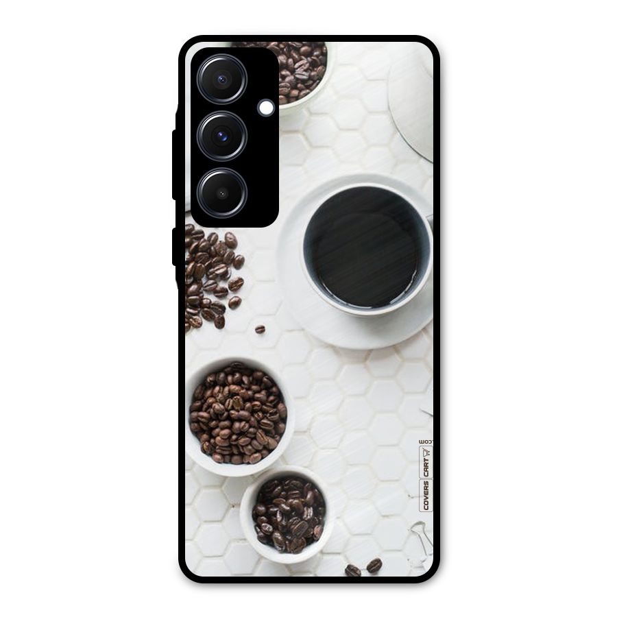 Live Coffee Metal Back Case for Galaxy A55