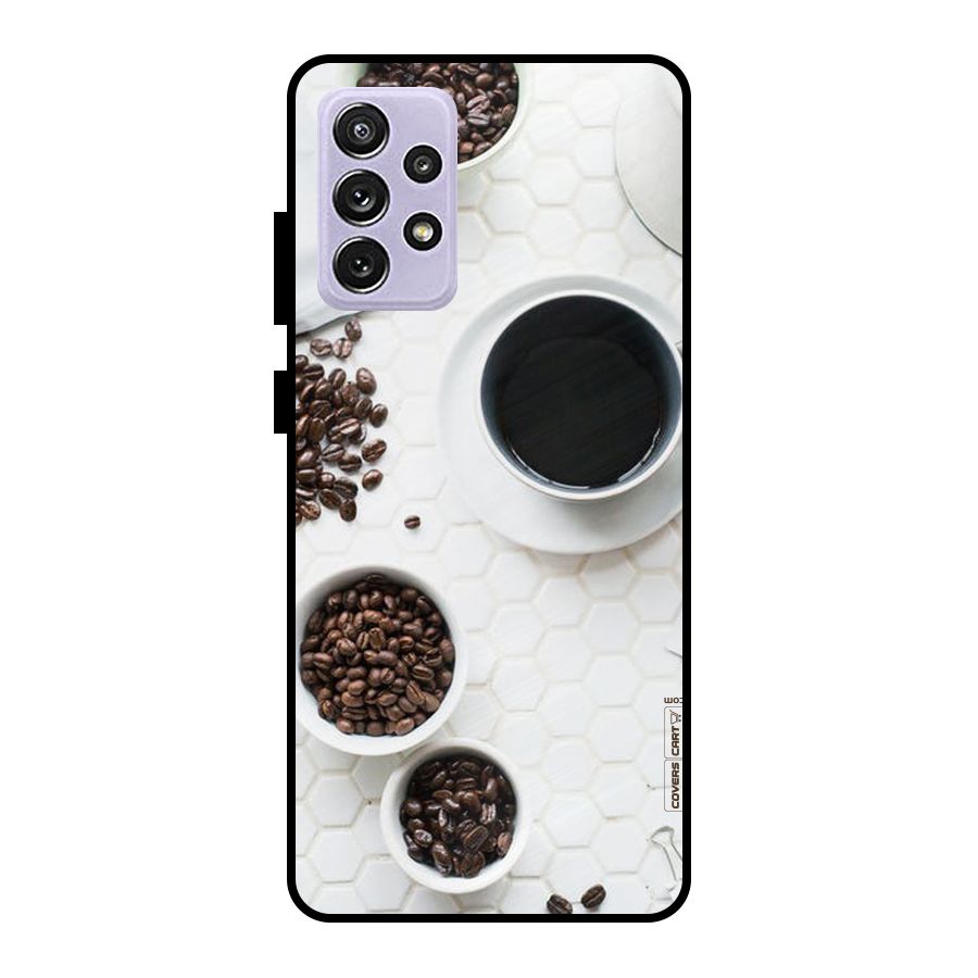 Live Coffee Metal Back Case for Galaxy A72