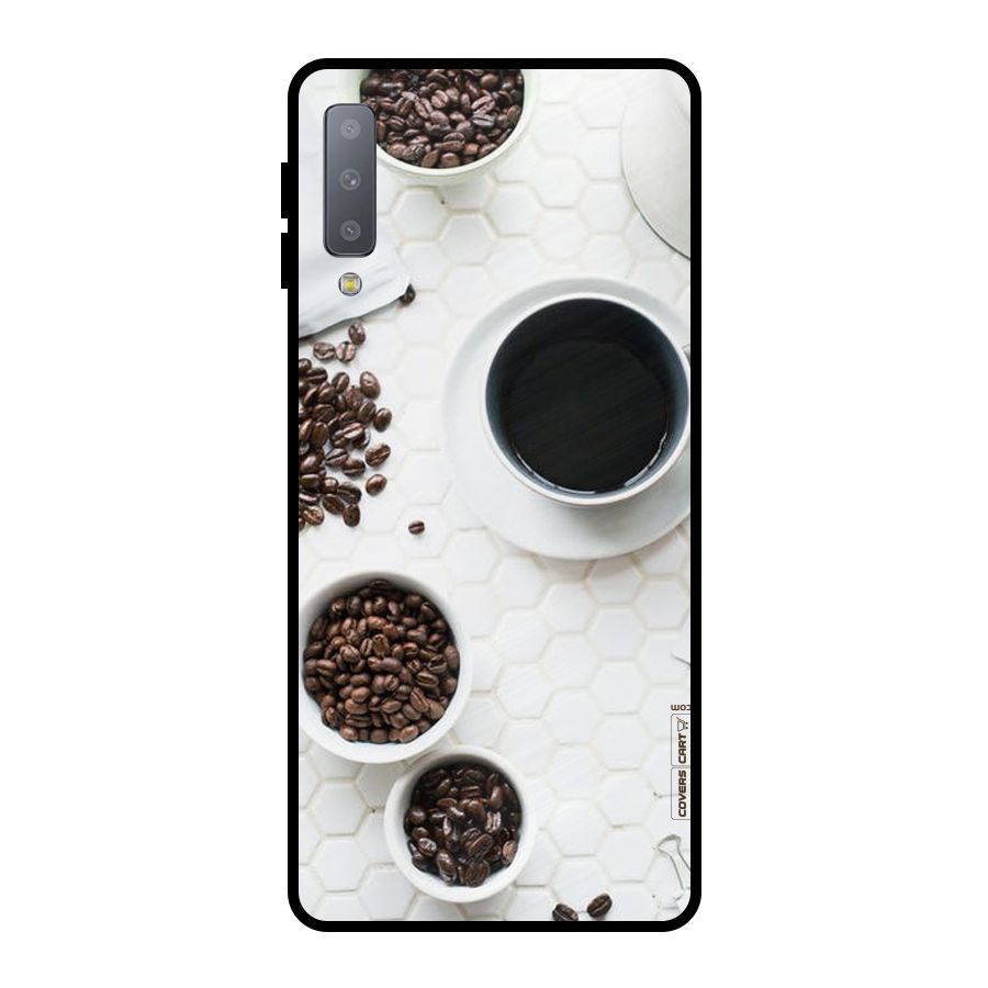 Live Coffee Metal Back Case for Galaxy A7 (2018)