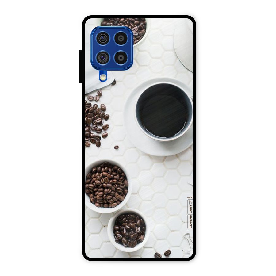 Live Coffee Metal Back Case for Galaxy F62