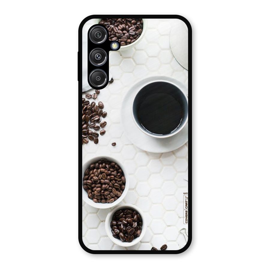 Live Coffee Metal Back Case for Galaxy M34 5G