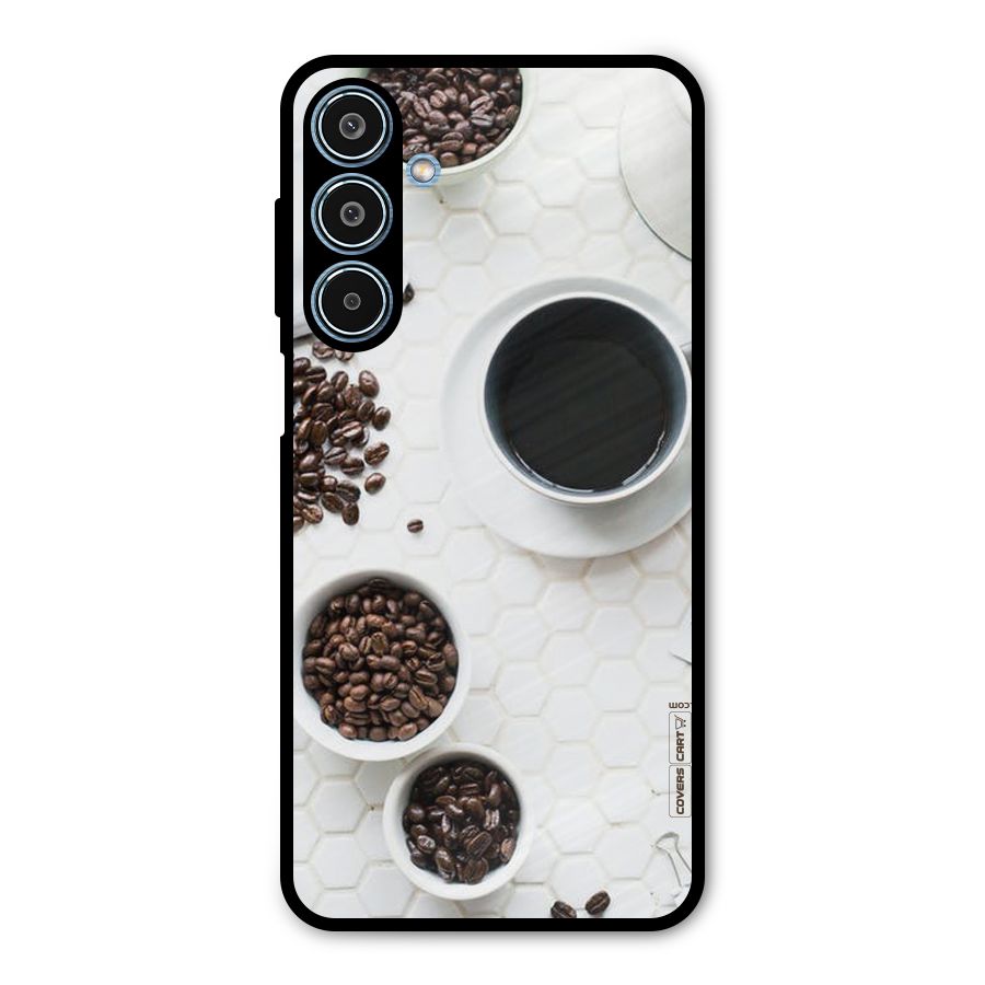 Live Coffee Metal Back Case for Galaxy M35