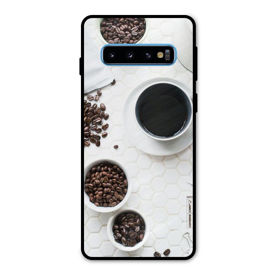 Live Coffee Metal Back Case for Galaxy S10