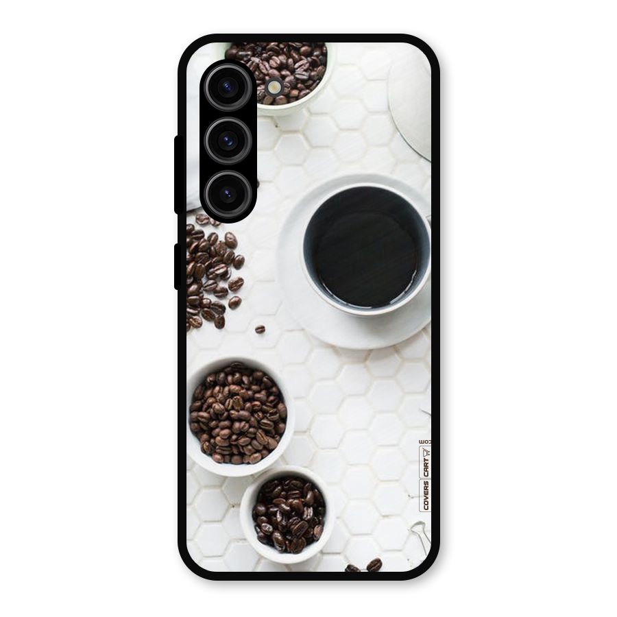 Live Coffee Metal Back Case for Galaxy S23