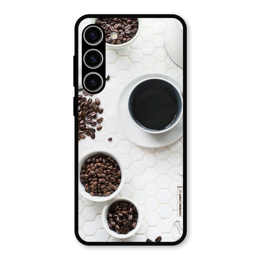 Live Coffee Metal Back Case for Galaxy S23 Plus