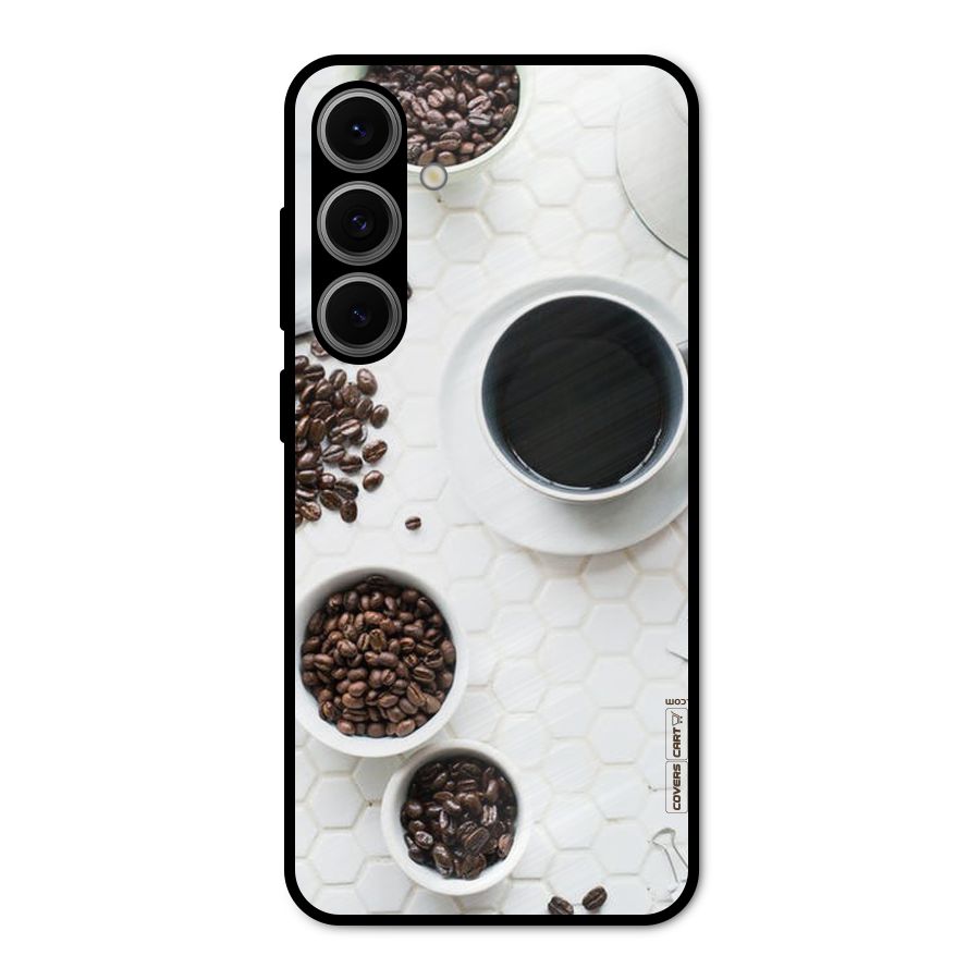 Live Coffee Metal Back Case for Galaxy S24 FE