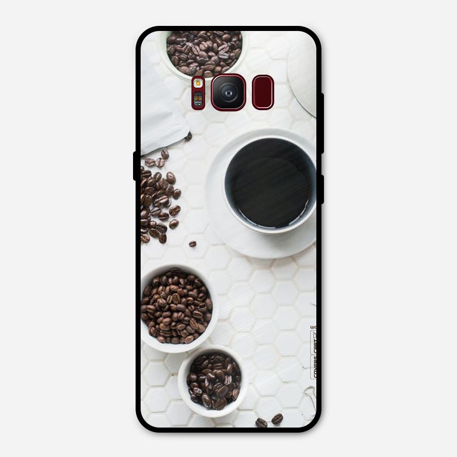 Live Coffee Metal Back Case for Galaxy S8