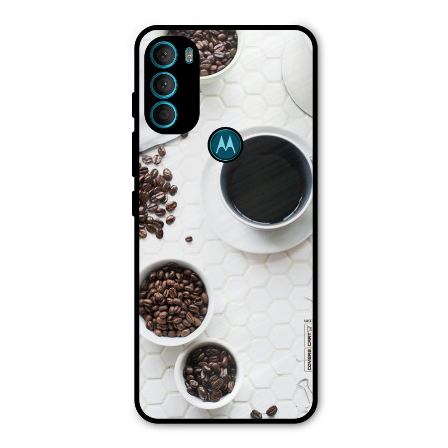 Live Coffee Metal Back Case for Moto G71 5G