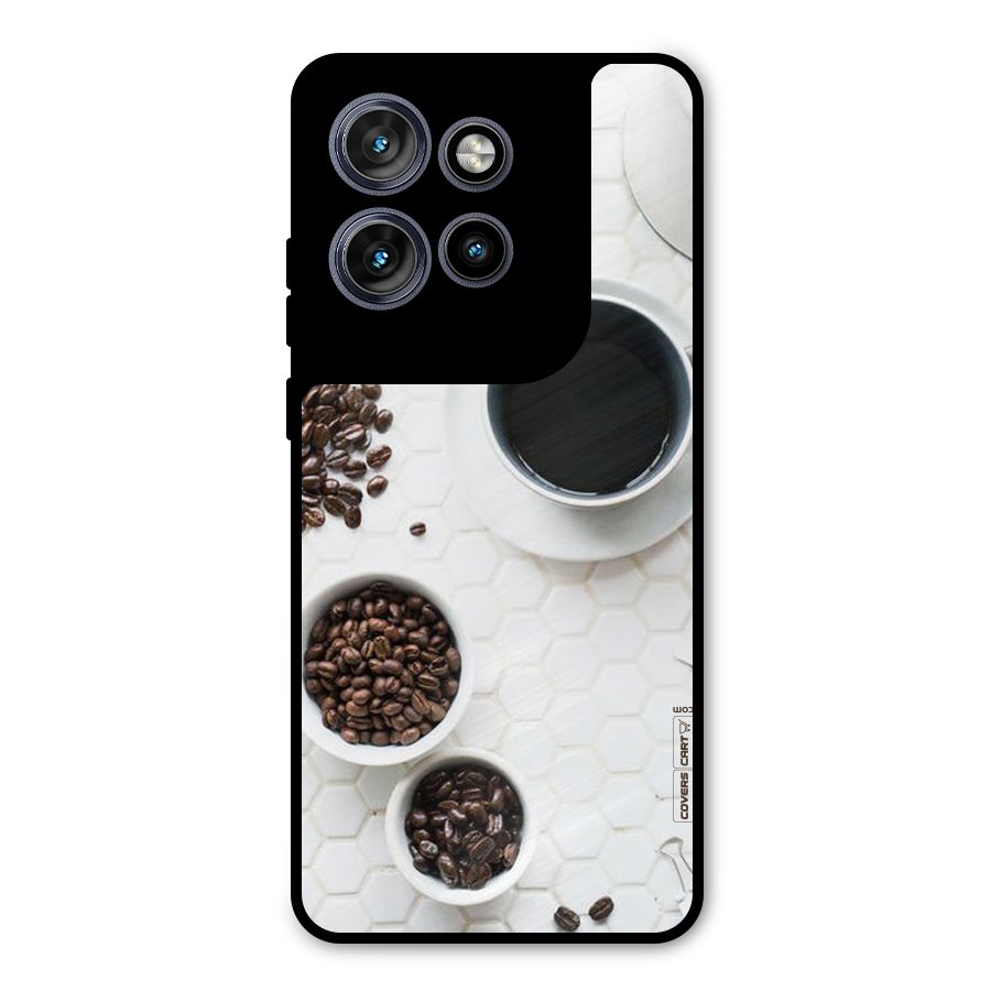 Live Coffee Metal Back Case for Motorola Edge 50 Neo