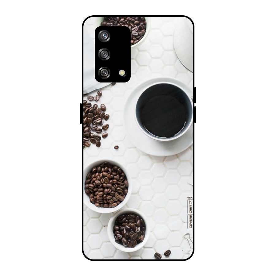 Live Coffee Metal Back Case for Oppo F19