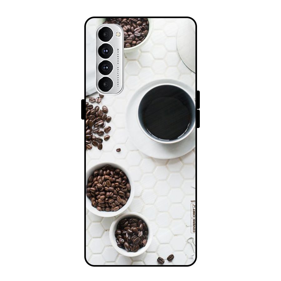 Live Coffee Metal Back Case for Oppo Reno4 Pro