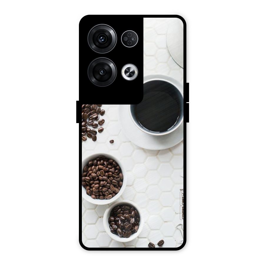 Live Coffee Metal Back Case for Oppo Reno8 Pro 5G