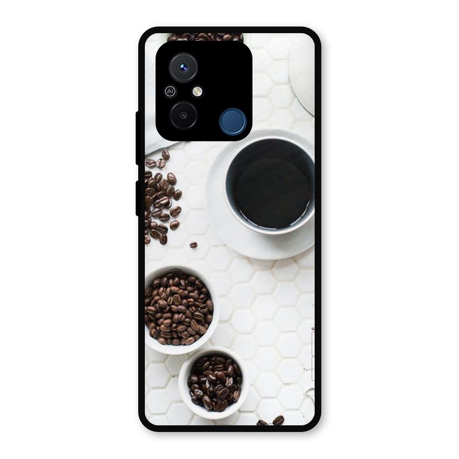 Live Coffee Metal Back Case for Poco C55