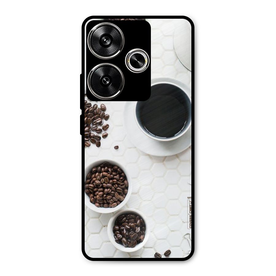 Live Coffee Metal Back Case for Poco F6