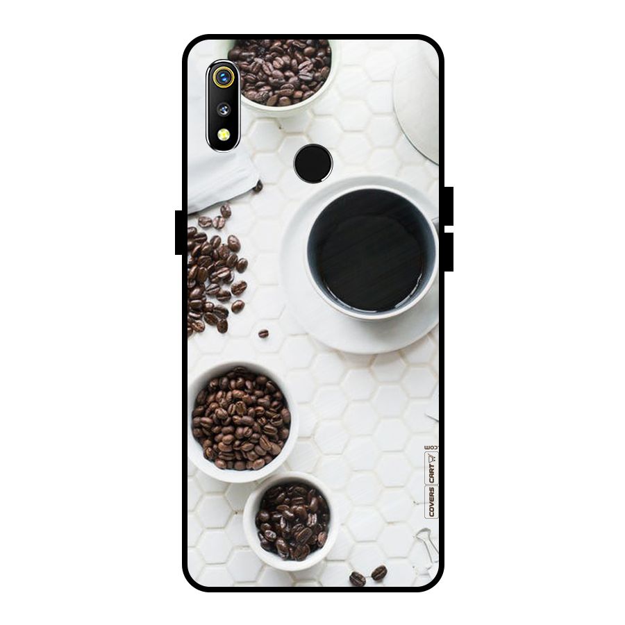 Live Coffee Metal Back Case for Realme 3i