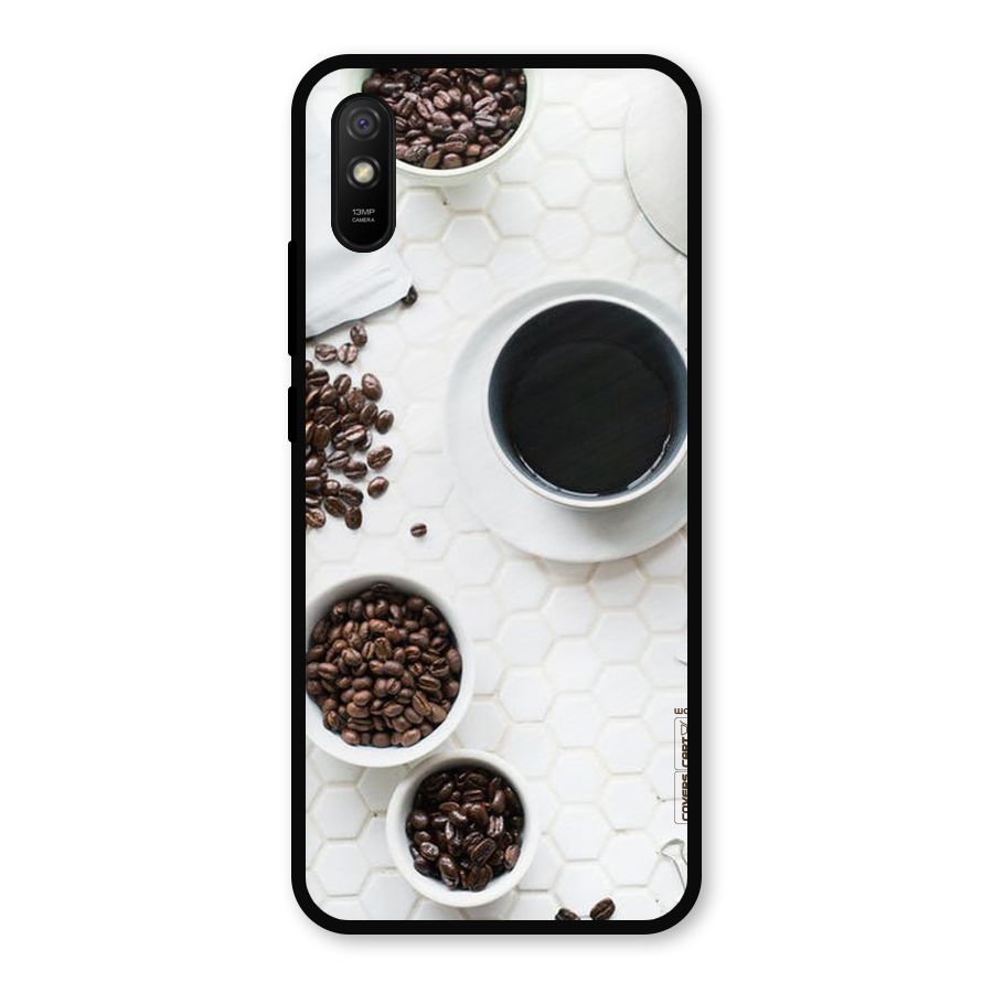 Live Coffee Metal Back Case for Redmi 9a