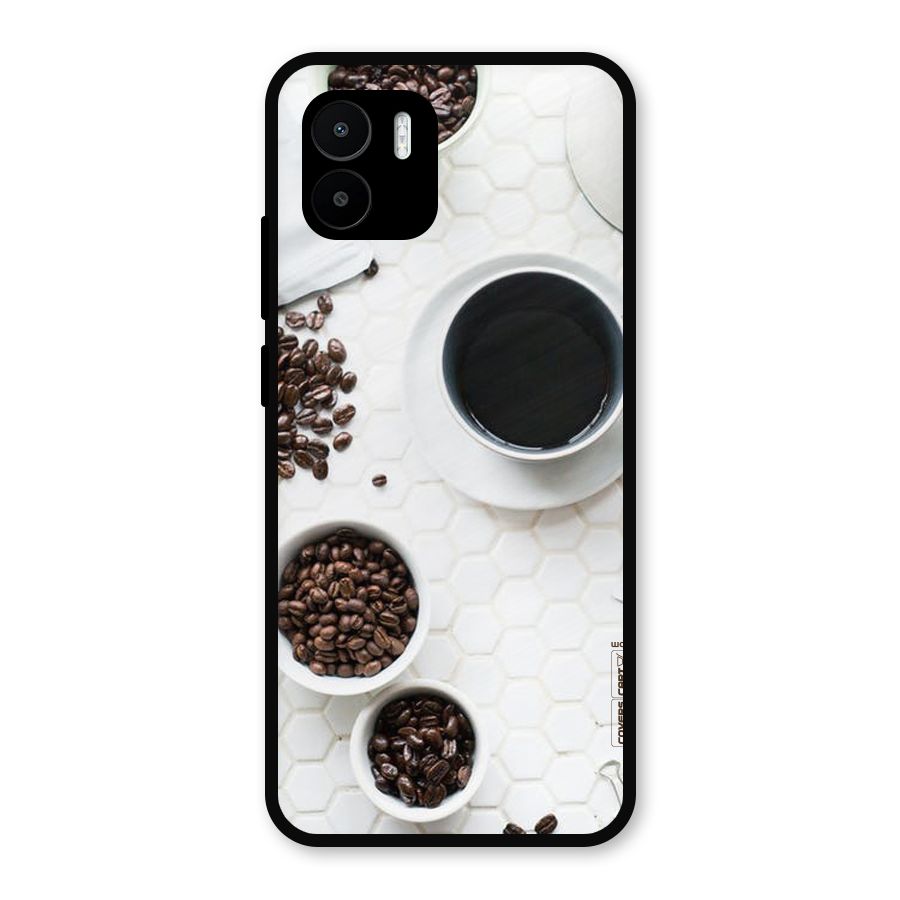 Live Coffee Metal Back Case for Redmi A2