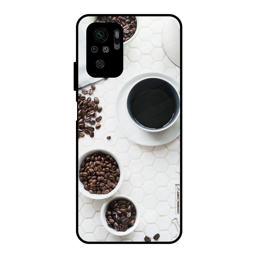 Live Coffee Metal Back Case for Redmi Note 10S