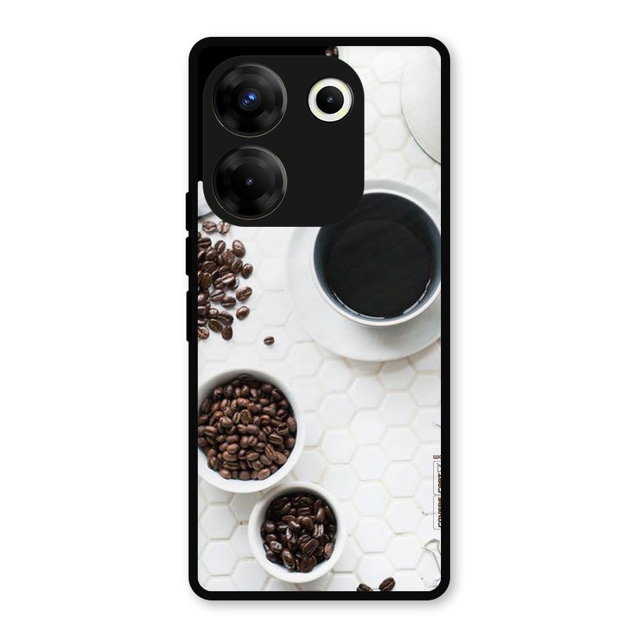 Live Coffee Metal Back Case for Tecno Camon 20 Pro
