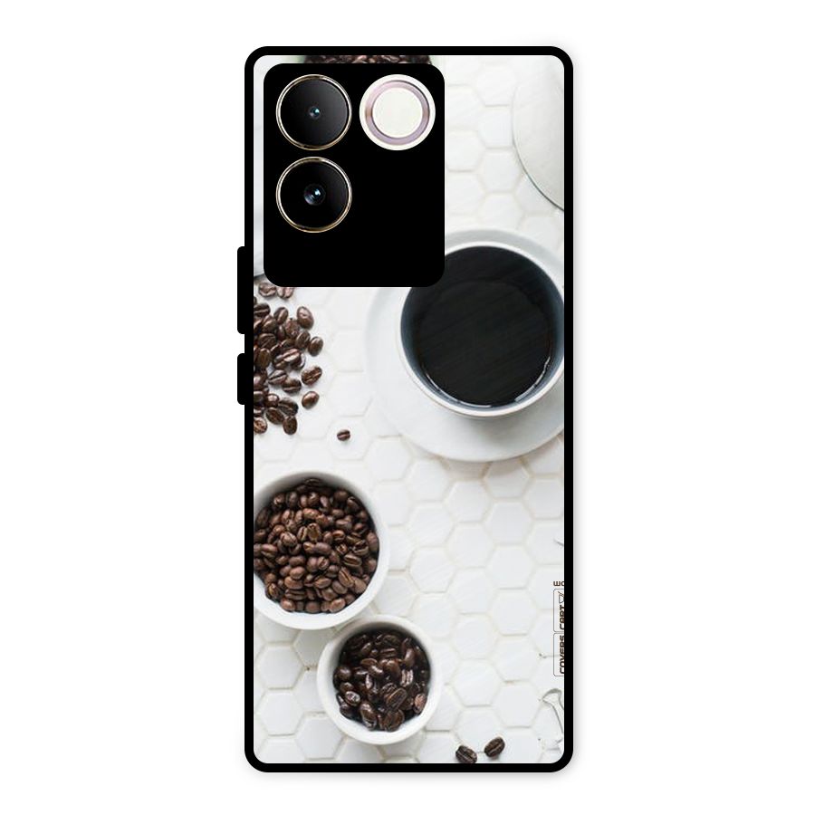 Live Coffee Metal Back Case for Vivo T2 Pro