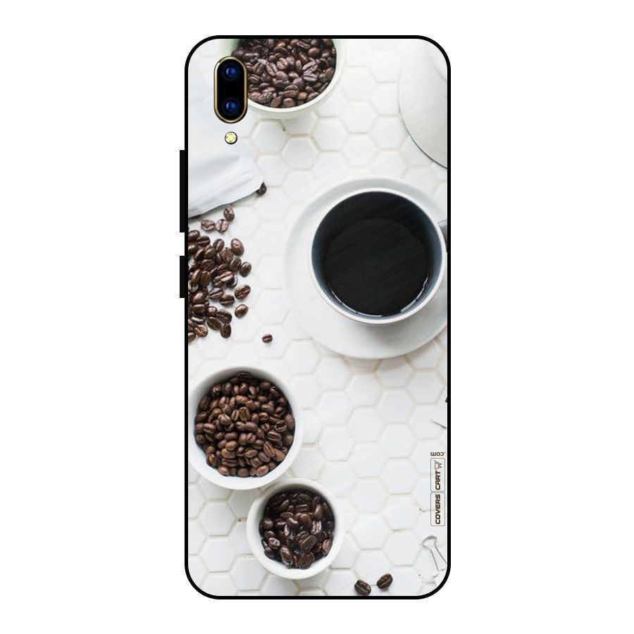 Live Coffee Metal Back Case for Vivo V11 Pro