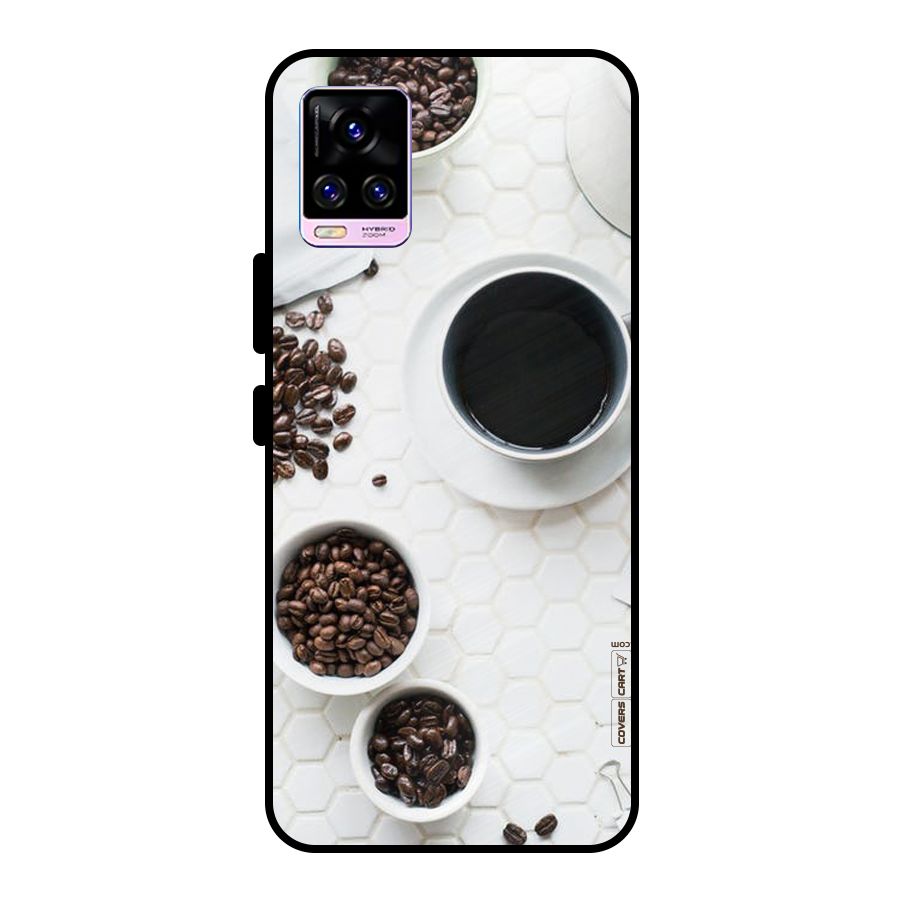 Live Coffee Metal Back Case for Vivo V20 Pro