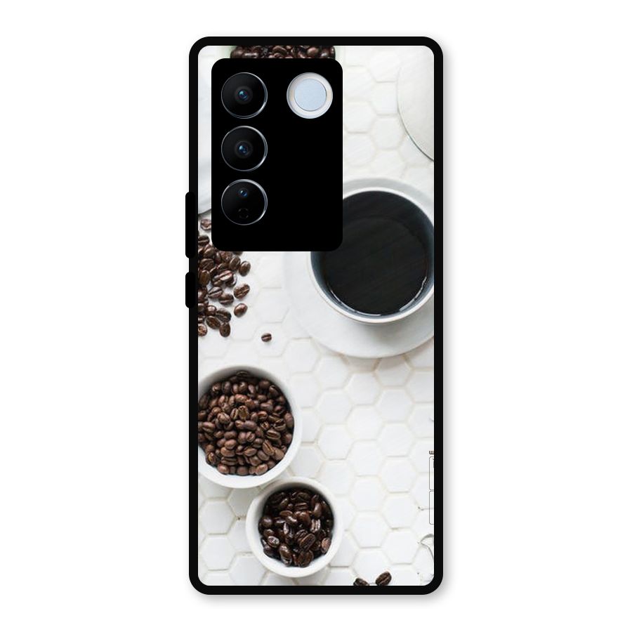 Live Coffee Metal Back Case for Vivo V27